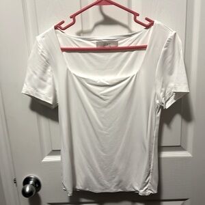 LOFT white square neck top